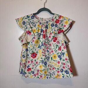 Kate Spade Womens Floral Top Size M